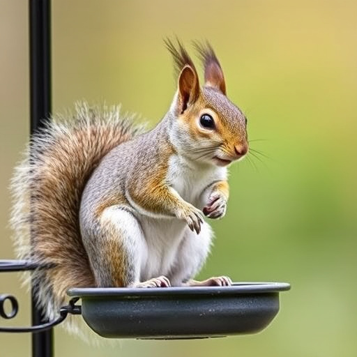 Sturdy UK-designed feeder on wooden pole