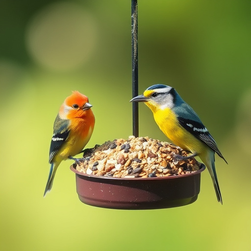 Suet balls dangling from tree branch