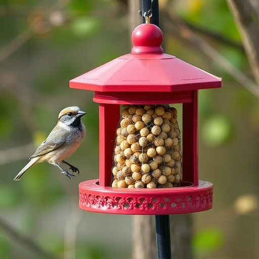Suet balls dangling from tree branch