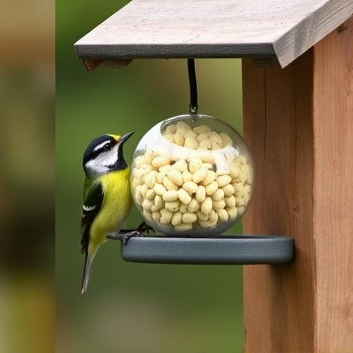 Suet balls stacked inside wire feeder cage