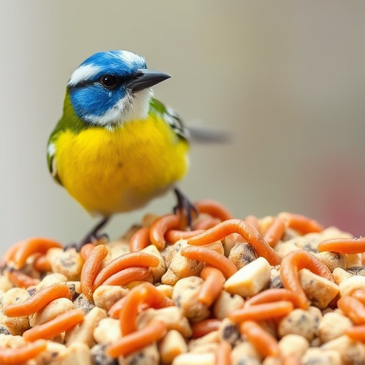 Suet cubes scattered on bird table outdoors