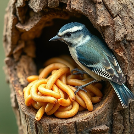 Suet cubes scattered on bird table outdoors