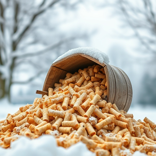 Suet pellets in large storage bags