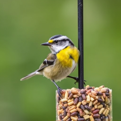 Summer flowers with birds nearby