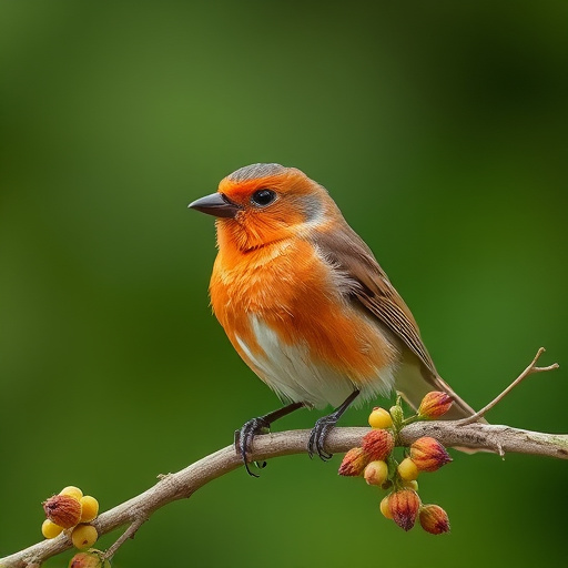 Summer flowers with birds nearby