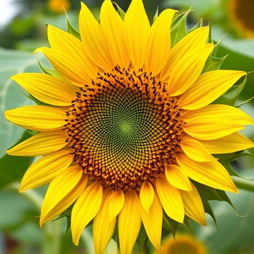 Sunflower hearts in clear plastic bird feeder