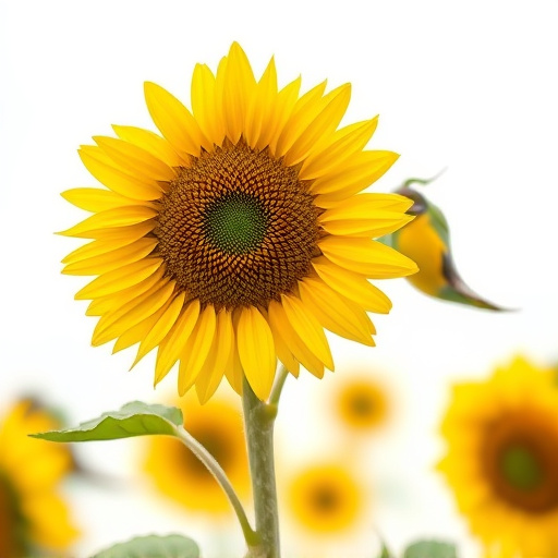 Sunflower hearts in clear plastic bird feeder