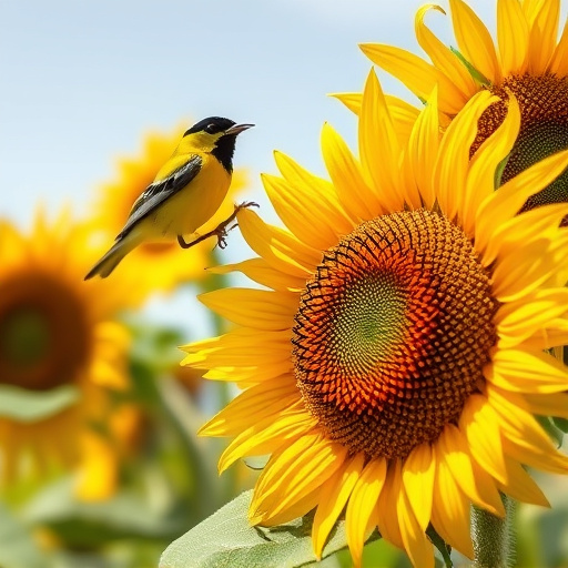 Sunflower hearts in clear plastic bird feeder