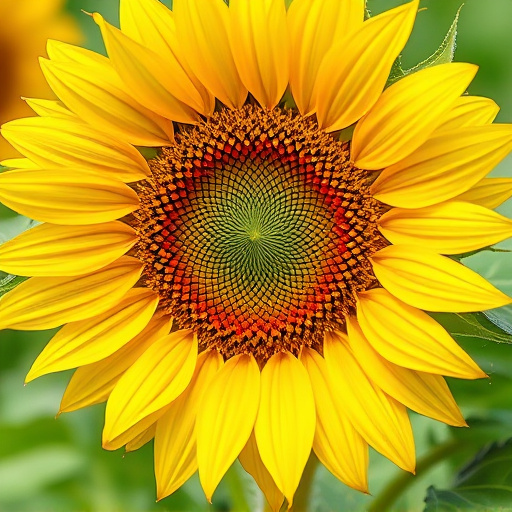 Sunflower hearts in clear plastic bird feeder