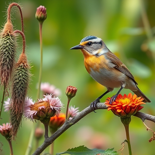 Sunflower hearts in hanging seed feeder