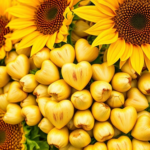 Sunflower hearts in rustic seed container