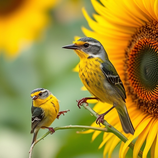 Sunflower hearts poured into bird table tray