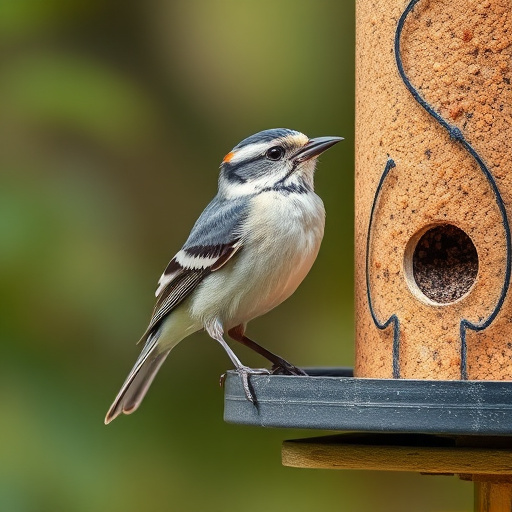 Sunflower hearts poured into bird table tray