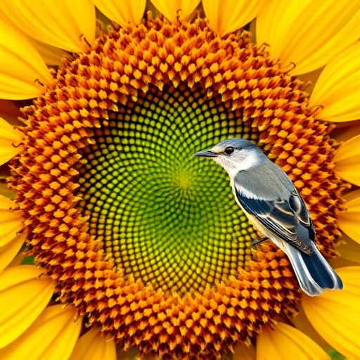 Sunflower hearts poured into bird table tray