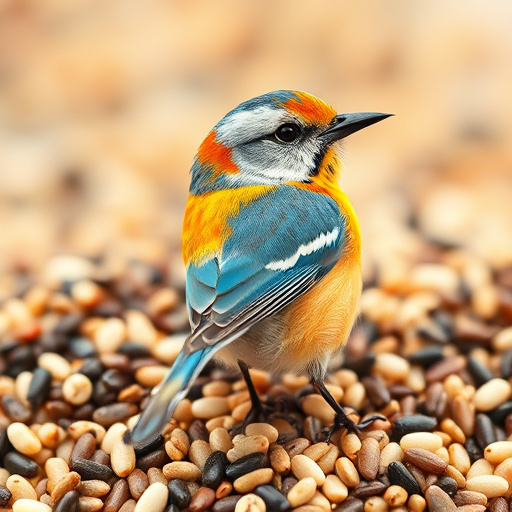 Sunflower seeds and grains mix