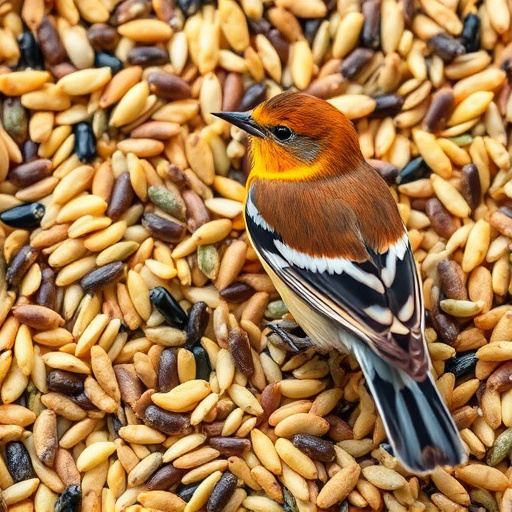 Sunflower seeds and grains mix