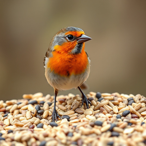 Sunflower seeds and millet in tray