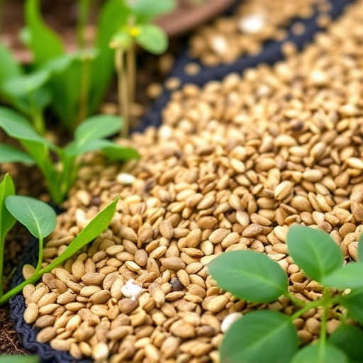 Sunflower seeds spilling from container