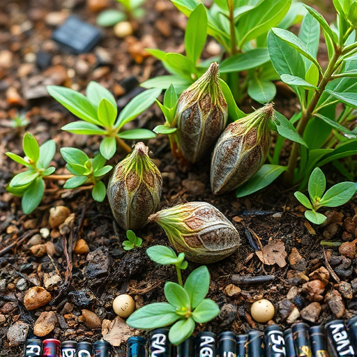 Sunflower seeds spilling from container
