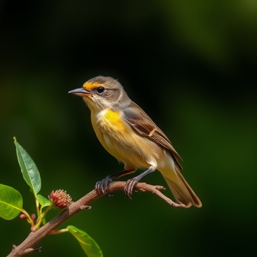 Tender feeding session with fledgling bird