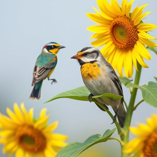 Tits feeding from tray of sunflower hearts