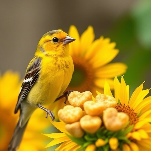Tits feeding from tray of sunflower hearts