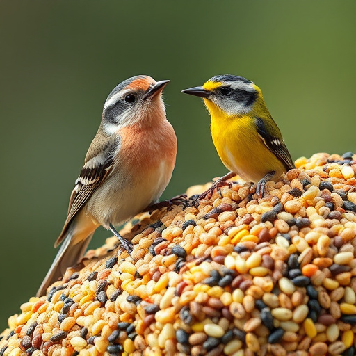 Variety of seeds for small garden birds