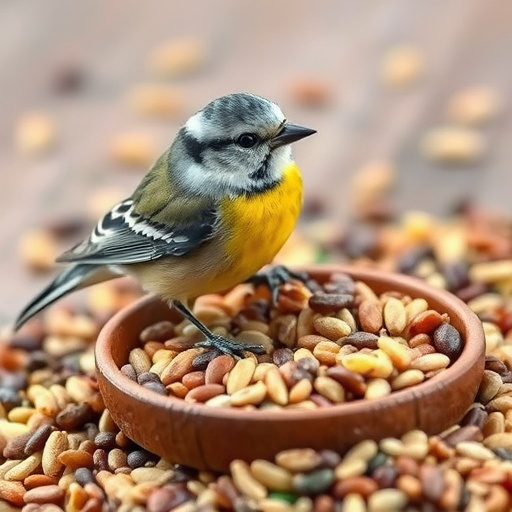 Variety of seeds in wooden bowl