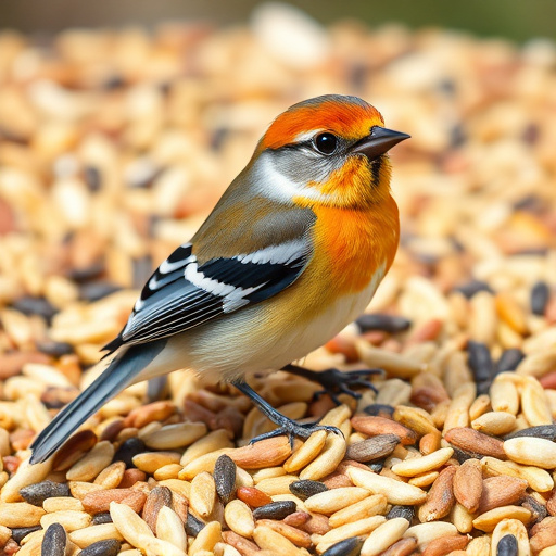 Variety of seeds spilling from bag