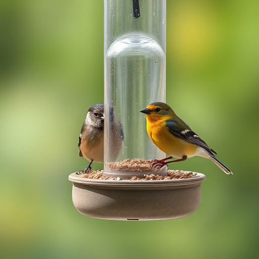 Variety of small birds at feeder