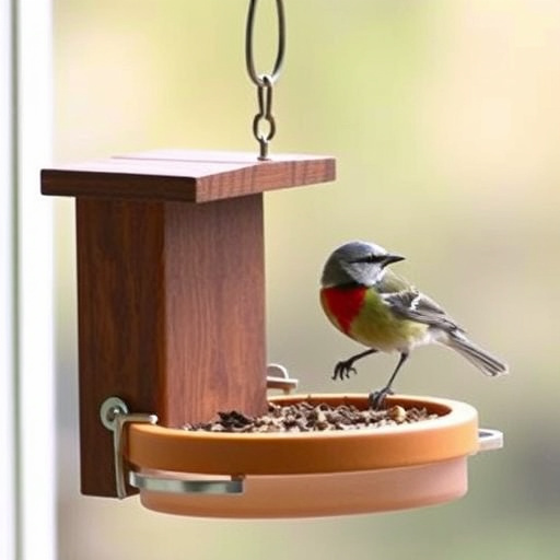 Variety of small birds at feeder