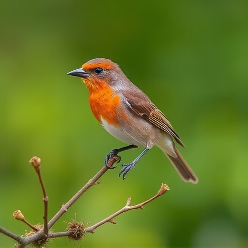 Variety of wild birds around seed feeder