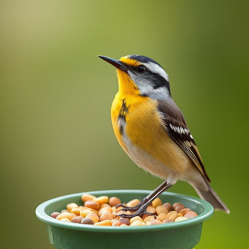 Various bird seed packs on shelf