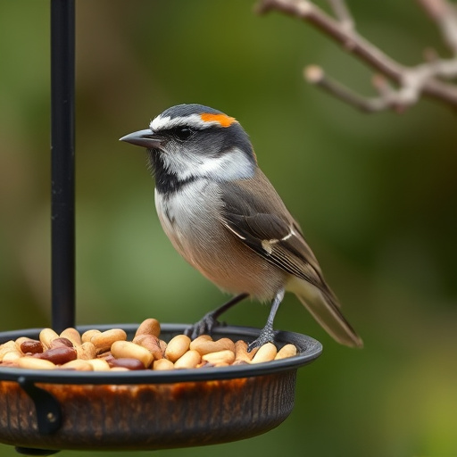 Various bird seed packs on shelf