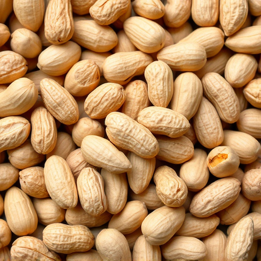 Whole peanuts in mesh bird feeder