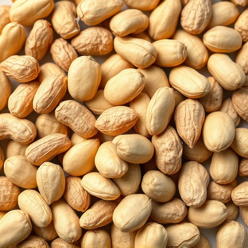Whole peanuts in mesh bird feeder