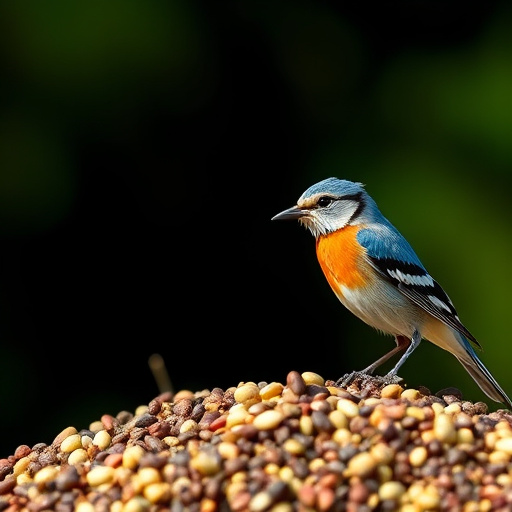 Wild bird seed mix in packaging