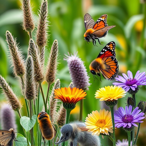 Wild bird seed mix on tray