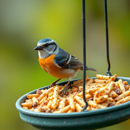 Wild birds eating sunflower hearts