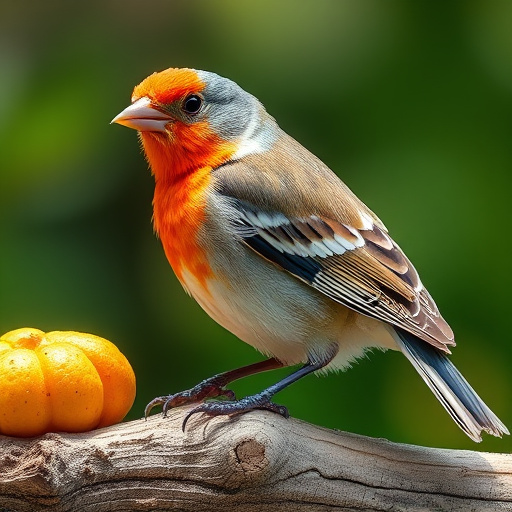Wild birds enjoying mealworms outdoors