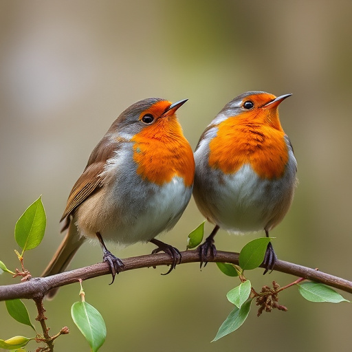 Wild robins enjoying mixed seed blend