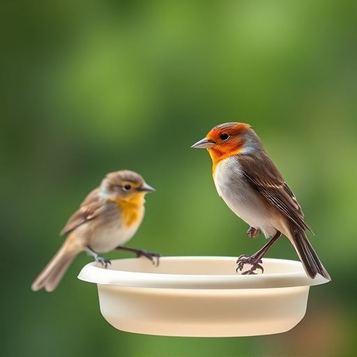 Window bird feeder attached to glass