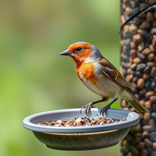 Window bird feeder attached to glass
