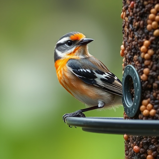 Window bird feeder attached to glass