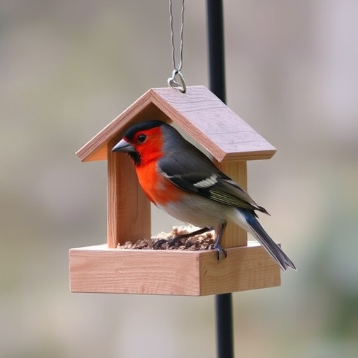 Window feeder attracting garden birds