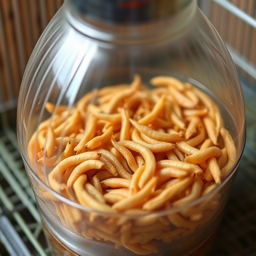 Wire cage feeder for mealworm snacks