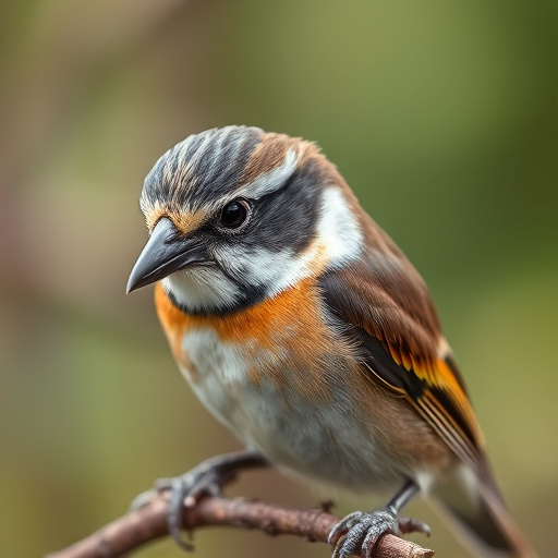 Wooden bird box on tree branch