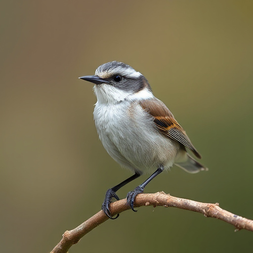 Young bird learning to eat independently