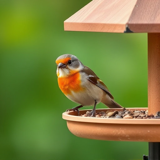 Bird food delivery box on doorstep