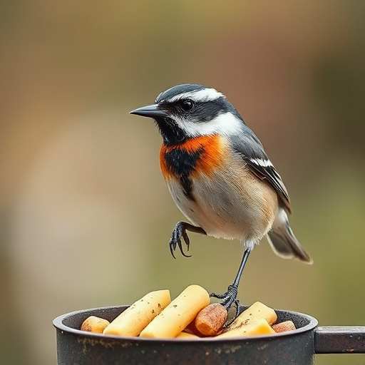 Bird food delivery box on doorstep